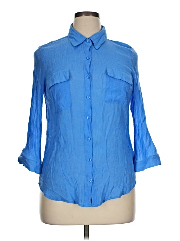 B.wear 3/4 Sleeve Button-Down Shirt (view 1)