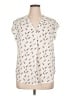 Fun2Fun 100% Polyester Ivory Short Sleeve Blouse Size XL - photo 1
