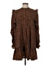 Aqua 100% Polyester Animal Print Brown Casual Dress Size XS - photo 1