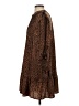 Aqua 100% Polyester Animal Print Brown Casual Dress Size XS - photo 5