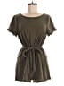 Emery Rose Solid Brown Romper Size M - photo 1