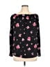 ABound 100% Rayon Floral Black Long Sleeve Blouse Size XL - photo 1