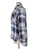 ID:23 100% Rayon Plaid Blue Long Sleeve Blouse Size XL - photo 5