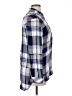 ID:23 100% Rayon Plaid Blue Long Sleeve Blouse Size XL - photo 4
