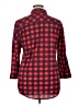Eden & Olivia 100% Polyester Plaid Red 3/4 Sleeve Blouse Size XL - photo 2