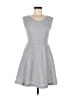 Unbranded Solid Gray Casual Dress Size M - photo 1