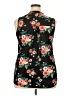 Siren Lily 100% Polyester Floral Black Sleeveless Blouse Size 2X - photo 2