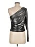 Eri + Ali 100% Polyester Metallic Silver Long Sleeve Top Size M - photo 2