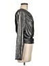 Eri + Ali 100% Polyester Metallic Silver Long Sleeve Top Size M - photo 4