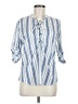 Eden & Olivia 100% Polyester Blue 3/4 Sleeve Blouse Size M - photo 1