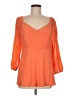 Torrid 100% Rayon Orange 3/4 Sleeve Top Size Med Plus (00) - photo 1