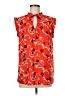 14th & Union 100% Polyester Red Sleeveless Blouse Size M - photo 1