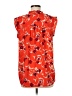 14th & Union 100% Polyester Red Sleeveless Blouse Size M - photo 2