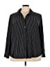 Lane Bryant Stripes Black Long Sleeve Blouse Size 26 - 28 Plus - photo 1