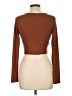Shein Brown 3/4 Sleeve T-Shirt Size L - photo 2