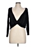 Lulus Black 3/4 Sleeve T-Shirt Size L - photo 1