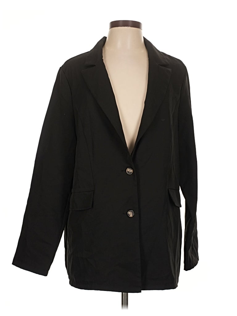 Pre-owned Shein Blazer Jacket In Black