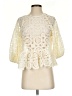 Just Fab 100% Polyester Ivory 3/4 Sleeve Blouse Size S - photo 1