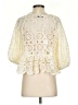Just Fab 100% Polyester Ivory 3/4 Sleeve Blouse Size S - photo 2