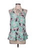 Buddy Love 100% Polyester Teal Sleeveless Blouse Size L - photo 1