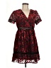 LUCCA 100% Recycled Polyester Paisley Red Casual Dress Size M - photo 1