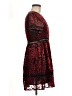 LUCCA 100% Recycled Polyester Paisley Red Casual Dress Size M - photo 4