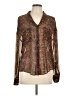 Free People 100% Polyester Paisley Brown Long Sleeve Blouse Size M - photo 1