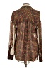 Free People 100% Polyester Paisley Brown Long Sleeve Blouse Size M - photo 2