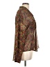 Free People 100% Polyester Paisley Brown Long Sleeve Blouse Size M - photo 4