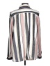 Roxy Stripes Pink Gray Long Sleeve Blouse Size L - photo 2