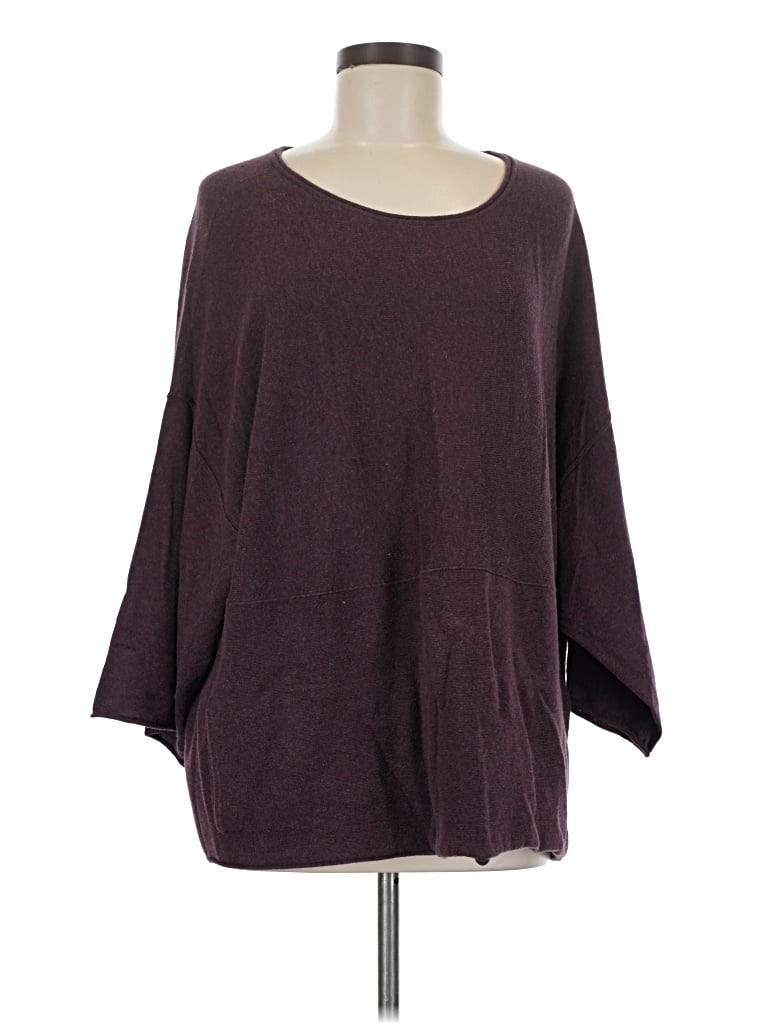 Pre-owned Purejill Pullover Sweater In Burgundy