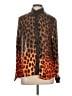UNIF Animal Print Orange Long Sleeve Blouse Size L - photo 1