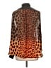 UNIF Animal Print Orange Long Sleeve Blouse Size L - photo 2