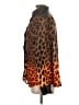 UNIF Animal Print Orange Long Sleeve Blouse Size L - photo 5