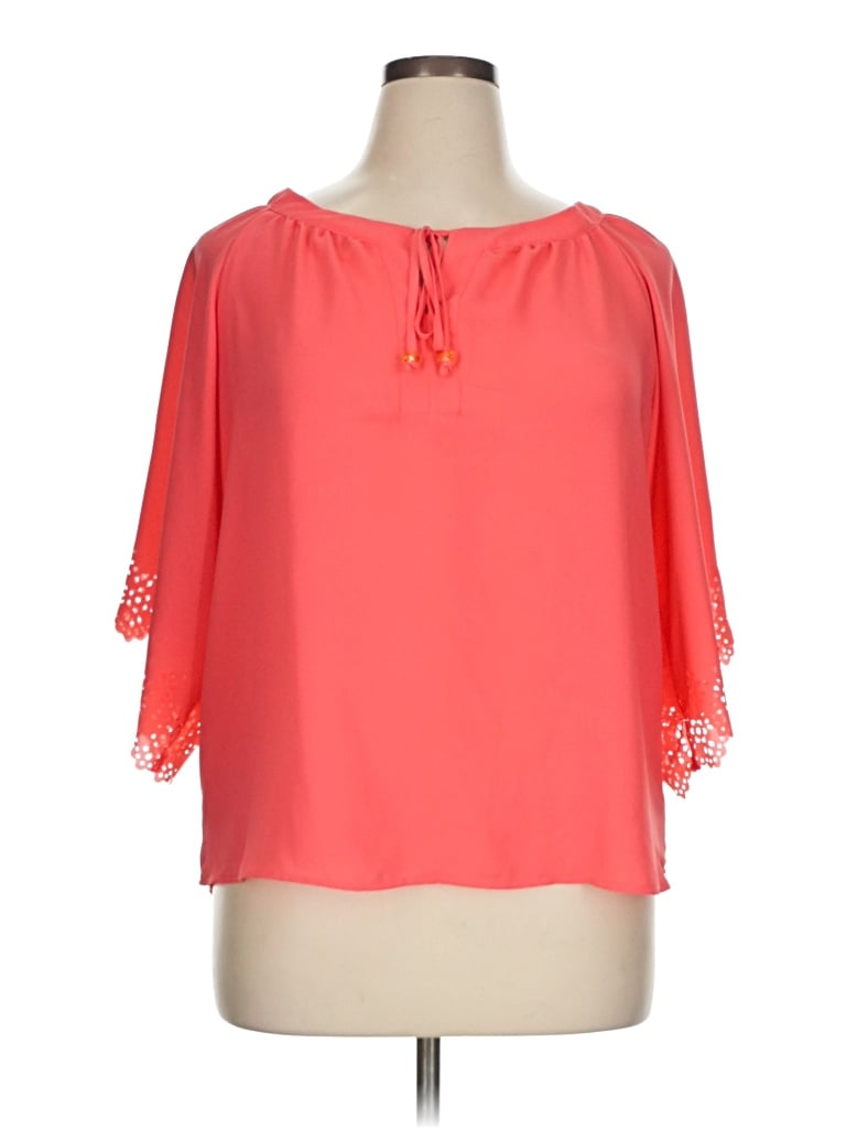 Pre-owned Ny Collection 3/4 Sleeve Blouse In Orange
