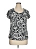 Relativity 100% Nylon Silver Short Sleeve Top Size XL - photo 1