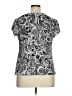 Relativity 100% Nylon Silver Short Sleeve Top Size XL - photo 2