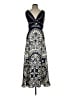 Caroline Constas 100% Polyester Paisley Blue Cocktail Dress Size L - photo 1
