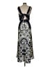 Caroline Constas 100% Polyester Paisley Blue Cocktail Dress Size L - photo 2