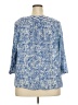 Lucky Brand Blue 3/4 Sleeve Blouse Size 3X - photo 2