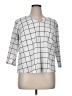 MELLODAY Silver 3/4 Sleeve Blouse Size 1X - photo 1