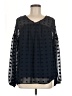 Automet 100% Polyester Black Long Sleeve Blouse Size M - photo 1