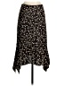 Max Studio 100% Polyester Animal Print Black Casual Skirt Size S - photo 2