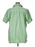 Only Necessities Stripes Green Short Sleeve Button-Down Shirt Size 1X - photo 2