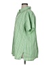 Only Necessities Stripes Green Short Sleeve Button-Down Shirt Size 1X - photo 5