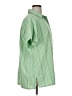 Only Necessities Stripes Green Short Sleeve Button-Down Shirt Size 1X - photo 4