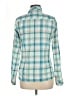 Marmot 100% Polyester Plaid Teal Long Sleeve Blouse Size M - photo 2