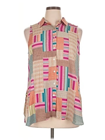 Rose + Olive Sleeveless Blouse (view 1)