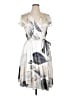Komarov Print Silver Ivory Cocktail Dress Size XL (4) - photo 1