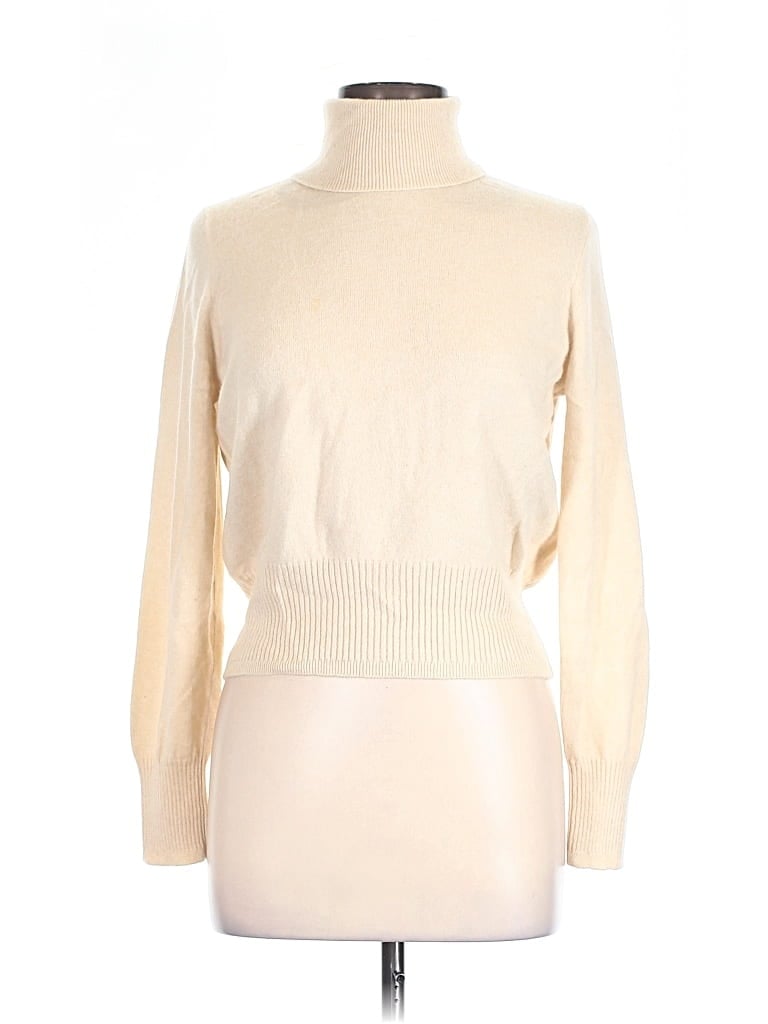Pre-owned Jcrew Cashmere Pullover Sweater In Ivory